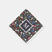 Serviette En Papier marine monogrammée (Coin)