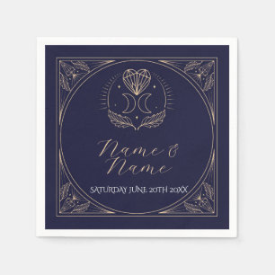 Serviette En Papier Marine Napkins Mariages Noms Cartes de Tarot Étoil
