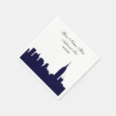 Serviette En Papier Marine NYC Skyline Silhouette, ESB (Coin)