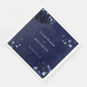 Serviette En Papier Marine Peony Assembly Dîner Carré de 8" (Coin)