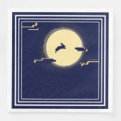 Serviette En Papier Marine Sky- White Moon Window Mid-Autumn Festival (Devant)