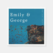 Serviette En Papier Marine sous-marine Sea Fish Reefs Ocean Beach Mari (Devant)