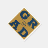 Serviette En Papier Marine sur la graduation en or (Coin)