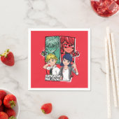 Serviette En Papier Marinette comique miqueuse & Adrien Véritables Cou (En situation)