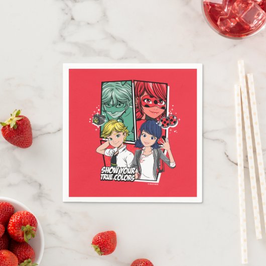 Serviette En Papier Marinette comique miqueuse & Adrien Véritables Cou (En situation)