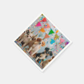 Serviette En Papier Marionnettes mignonnes Design de fête d'anniversai (Coin)