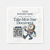 Serviette En Papier Marketing public notarié personnalisé avec code QR (Devant)