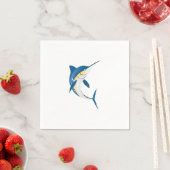 Serviette En Papier Marlin bleu (En situation)