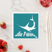 Serviette En Papier Marlin bleu (En situation)