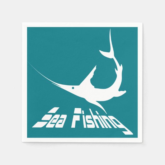 Serviette En Papier Marlin bleu (Devant)