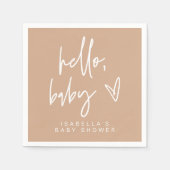 Serviette En Papier MARLO Baby shower en terre cuite moderne de Bohême (Devant)