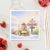 Serviette En Papier Marmotte (En situation)