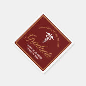Serviette En Papier Maroon Gold Médicale School Graduation Party (Coin)