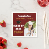 Serviette En Papier Maroon Graduate Photo Arch Custom Graduate Party (En situation)