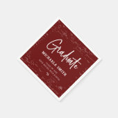 Serviette En Papier Maroon High School Math Graduate Party (Coin)