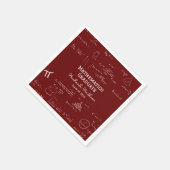 Serviette En Papier Maroon Mathematics Graduate Class of Graduation (Coin)
