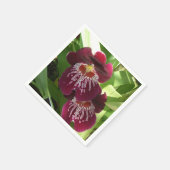 Serviette En Papier Maroon Orchids II (Coin)