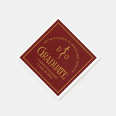 Serviette En Papier Maroon Osteopathic Médicale School Graduation Part (Coin)