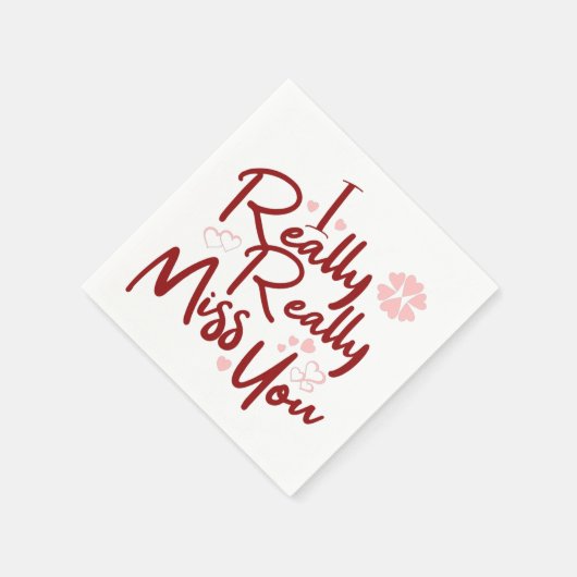 Serviette En Papier Maroon, tu me manques vraiment les coeurs (Coin)