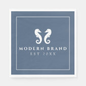 Serviette En Papier Marque côtière moderne et élégante (Devant)