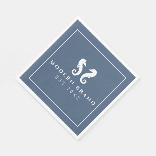 Serviette En Papier Marque côtière moderne et élégante (Coin)