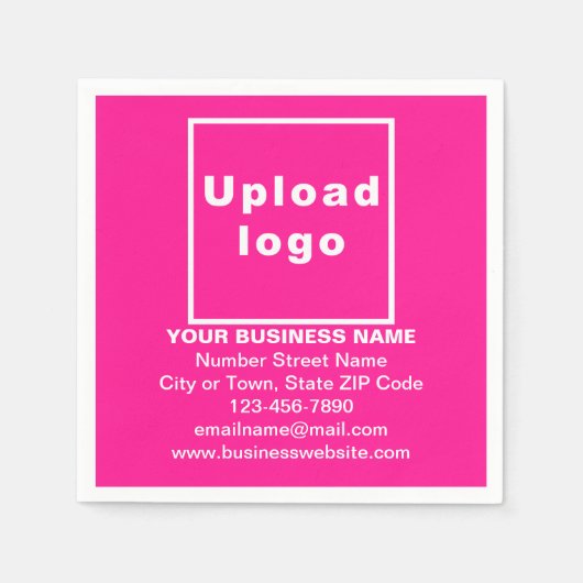 Serviette En Papier Marque d'affaires rose sur papier Napkin (Devant)