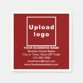 Serviette En Papier Marque rouge sur papier Napkin (Devant)