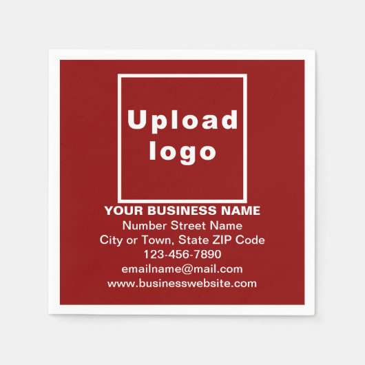 Serviette En Papier Marque rouge sur papier Napkin (Devant)