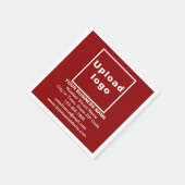 Serviette En Papier Marque rouge sur papier Napkin (Coin)