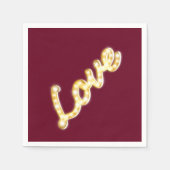 Serviette En Papier Marquee Lights Napkin - marsala (Devant)