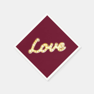 Serviette En Papier Marquee Lights Napkin - marsala