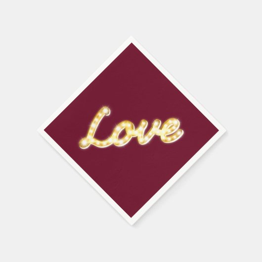 Serviette En Papier Marquee Lights Napkin - marsala (Coin)