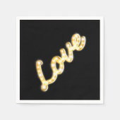 Serviette En Papier Marquee Lights Napkin - noir (Devant)