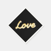 Serviette En Papier Marquee Lights Napkin - noir (Coin)