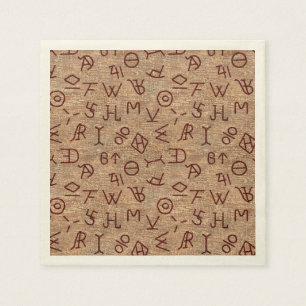 Serviette En Papier Marques de bovins sur bois