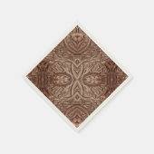 Serviette En Papier Marron Rustique Cowboy Cuir Country Western Party  (Coin)