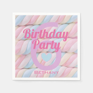 Serviette En Papier Marshmallow Candy Girls Anniversaire