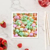 Serviette En Papier Marshmallows miniatures (En situation)