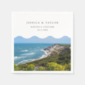 Serviette En Papier Martha's Vineyard Mariage Custom Cocktail Napkins (Devant)