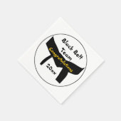 Serviette En Papier Martial Arts Black Belt Team Félicitations (Coin)
