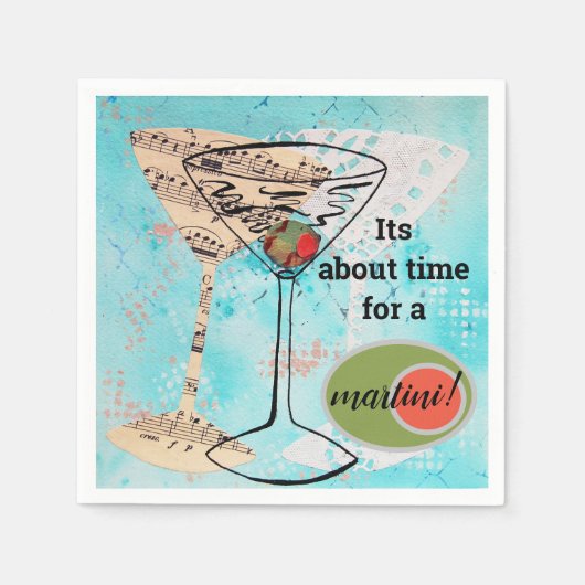 Serviette En Papier Martini (Devant)