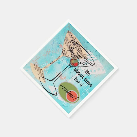 Serviette En Papier Martini (Coin)