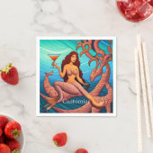 Serviette En Papier Martini à cheveux longs Mermaid Thunder_Cove (En situation)