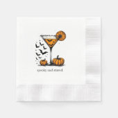 Serviette En Papier Martini à la citrouille (Devant)