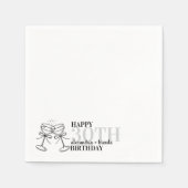 Serviette En Papier Martini Anniversaire (Devant)
