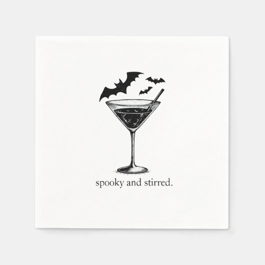 Serviette En Papier Martini Bats (Devant)