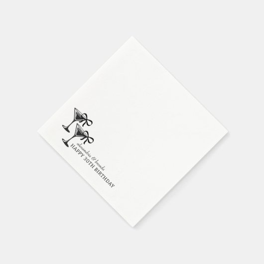 Serviette En Papier Martini Bow (Coin)