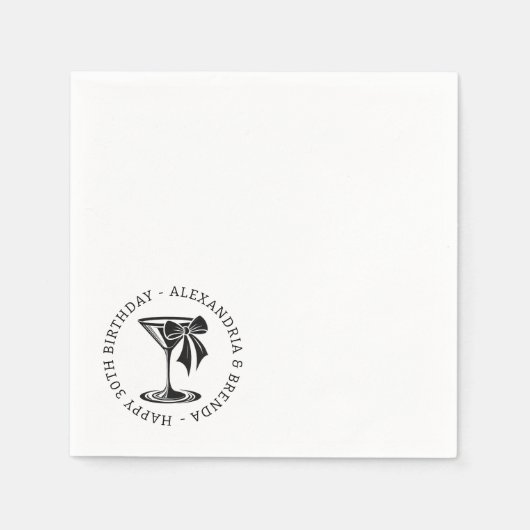 Serviette En Papier Martini Bow (Devant)