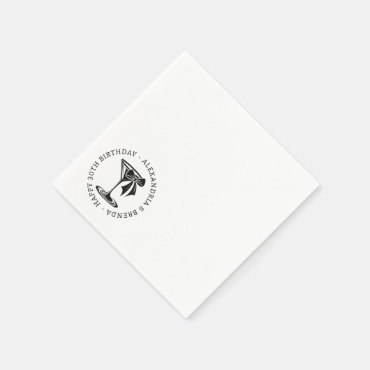 Serviette En Papier Martini Bow (Coin)