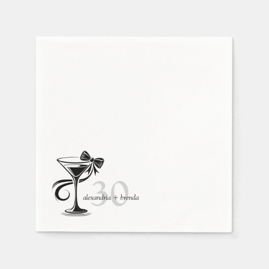Serviette En Papier Martini Bow (Devant)